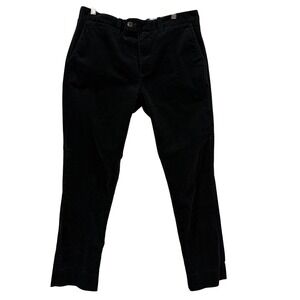 NIFTY GENIUS Mens Black Corduroy Pants Size 33 Made in China